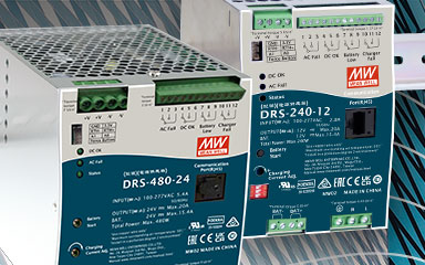 MEAN WELL DRS-240/480 Series: 240W / 480W DIN Rail Type All-in-One Intelligent Security Power Supply